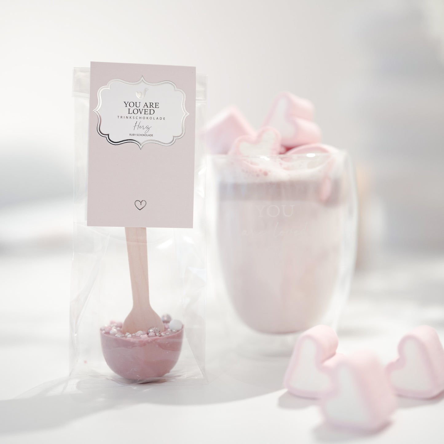 Dricker chokladjordgubbe "För dig"