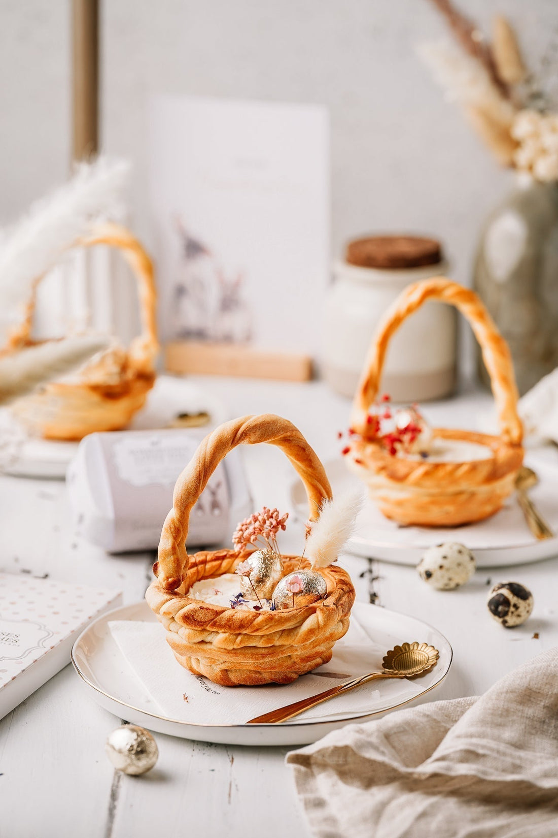 Osterkörbchen mit Schokofüllung