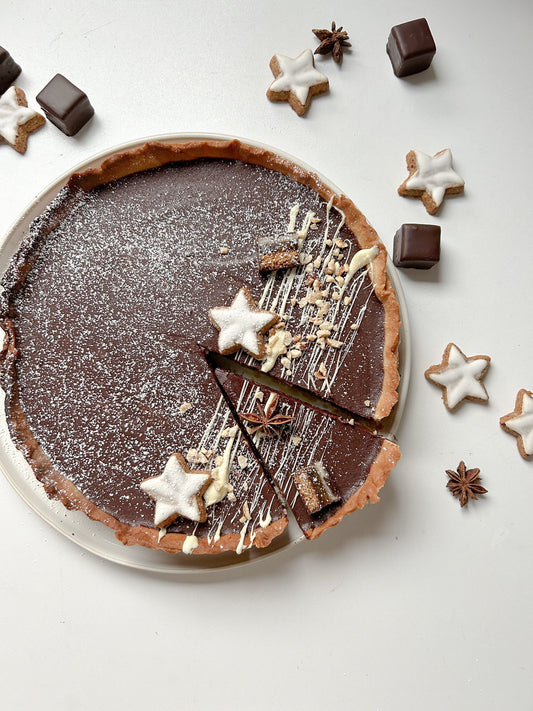 Weihnachtliche Schokoladentarte