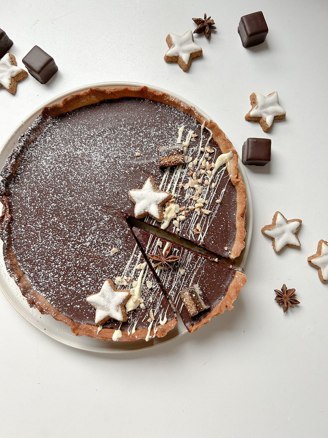 Weihnachtliche Schokoladentarte