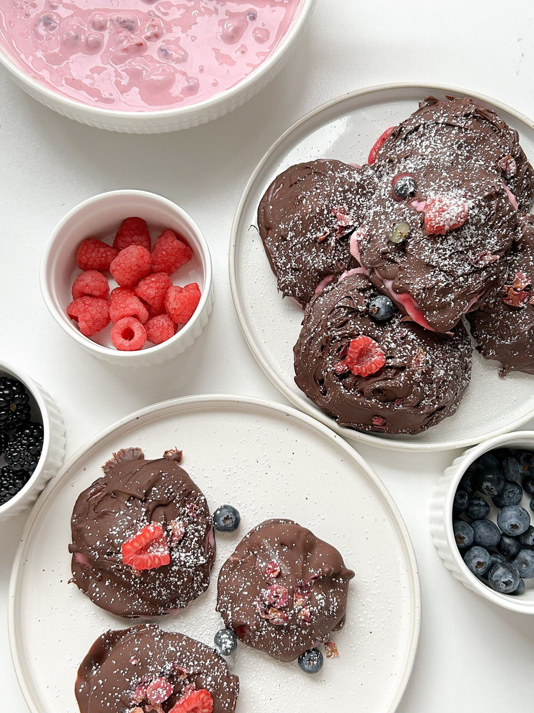 Frozen Joghurt Bites mit Schokolade