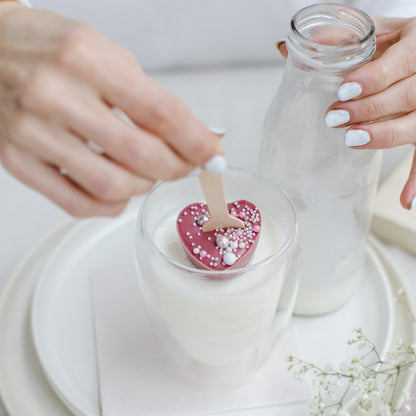 Dricker chokladjordgubbe "För dig"