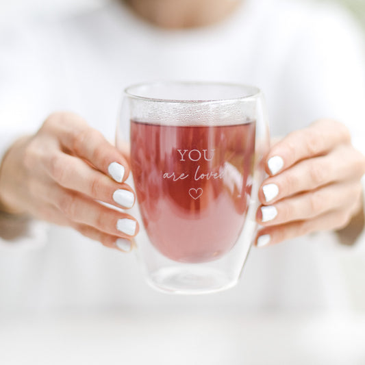 Thermoglas "You are loved" 350 ml 2er Set