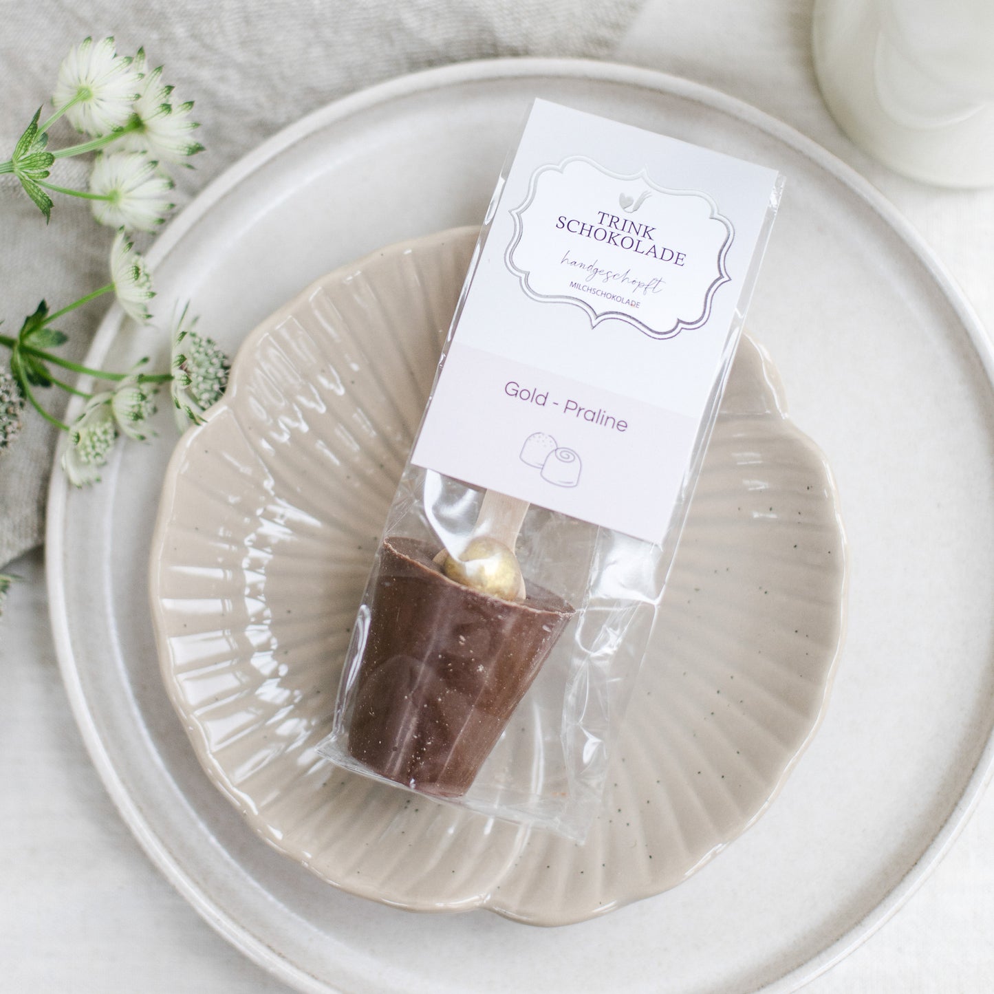 Dricker chokladguldpralin "Be my Sweetheart"