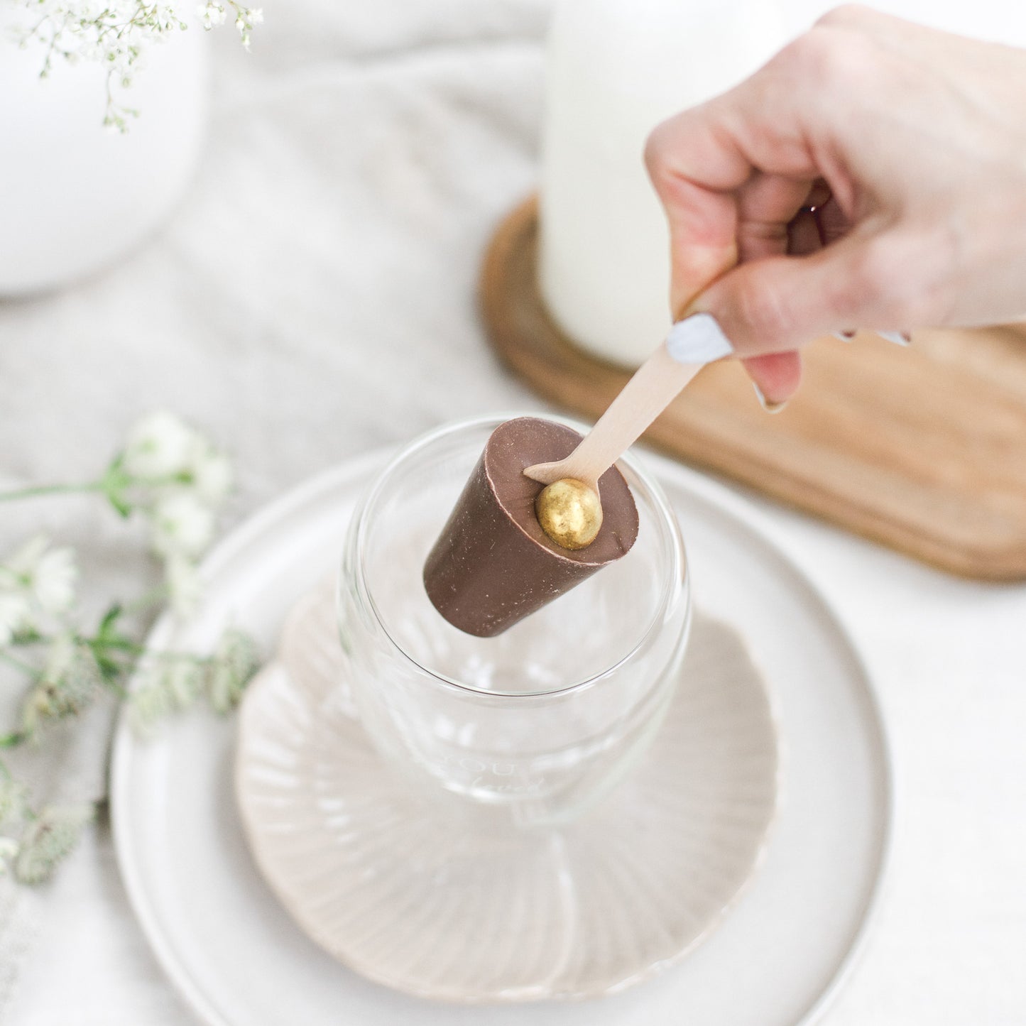 Dricker chokladguldpralin "Be my Sweetheart"