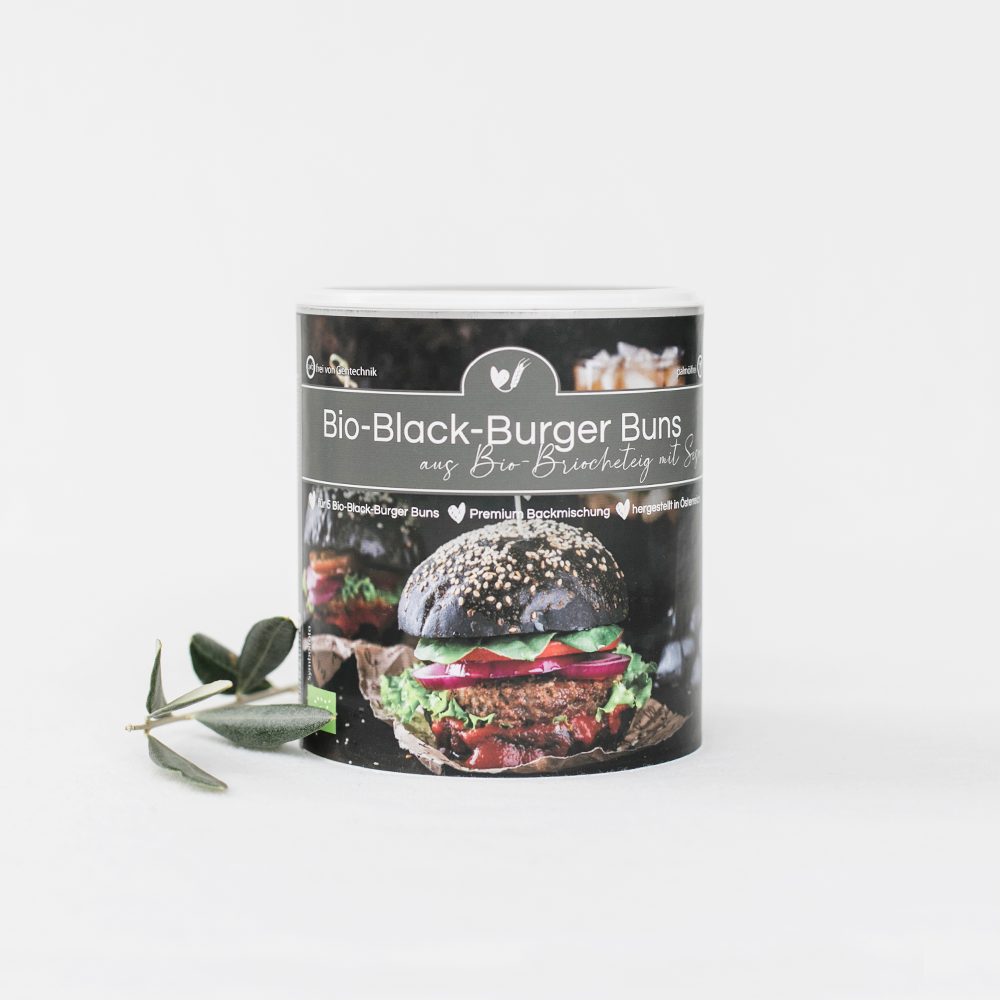 Ekologisk bakmix Ekologiska svarta hamburgarebullar 