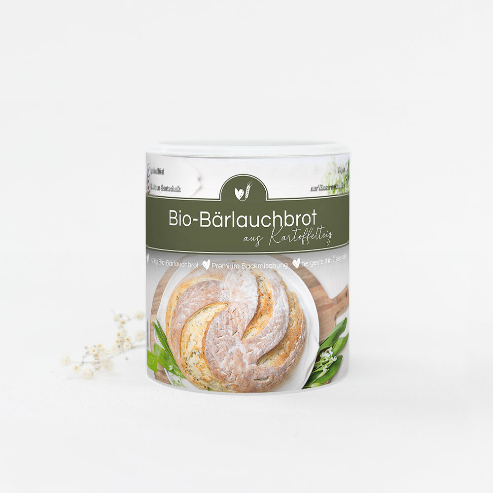 Ekologisk bakmix Ekologiskt vildvitlöksbröd gjort av potatisdeg 