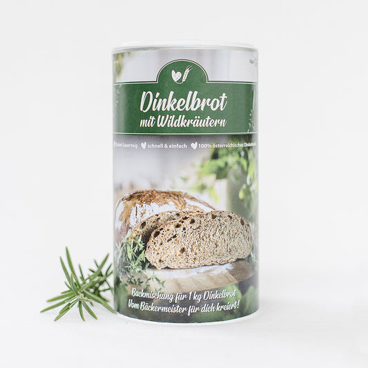 Baking mix spelt bread with wild herbs