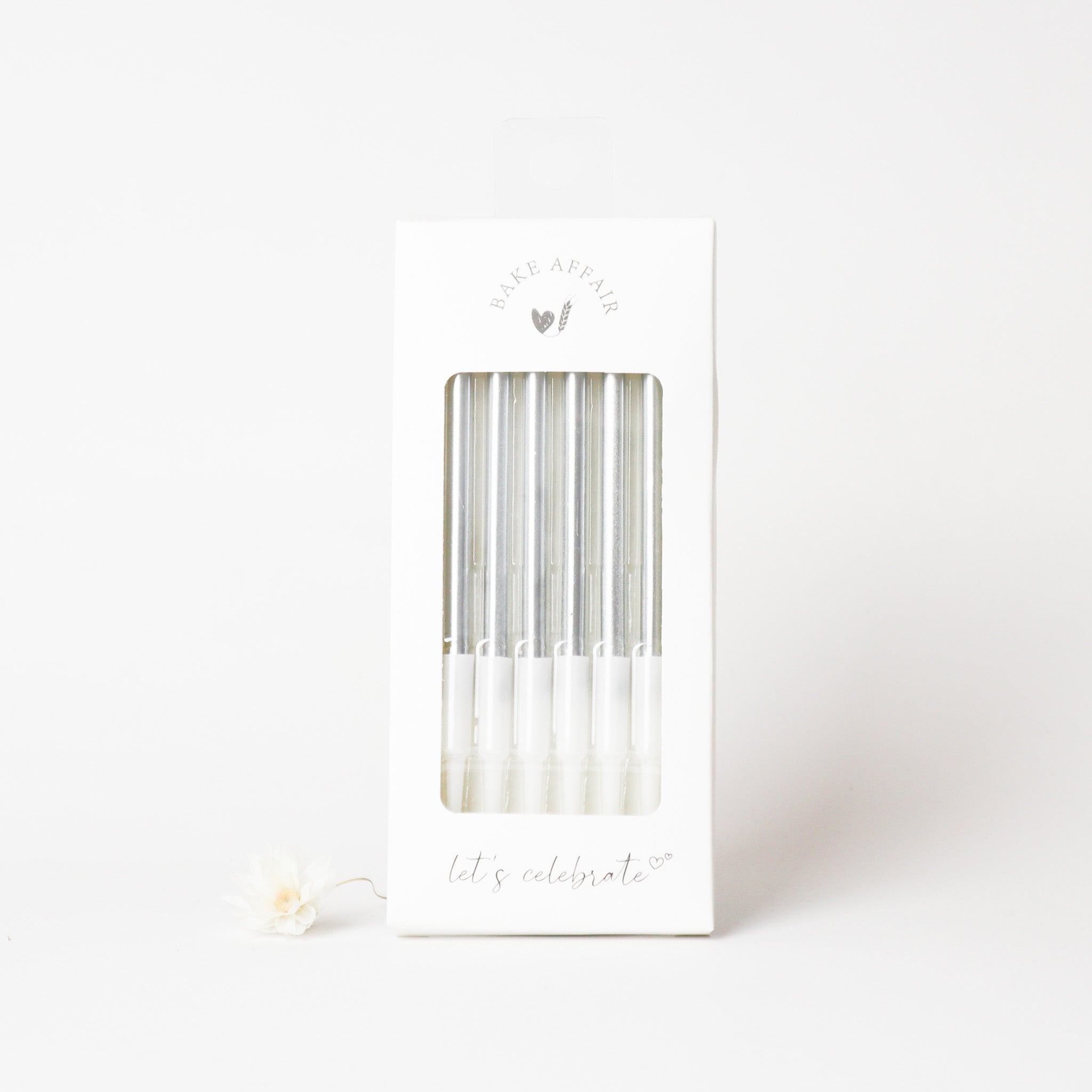 Birthday candles silver