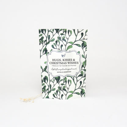 Teesäckchen "Hugs, Kisses & Christmas Wishes"