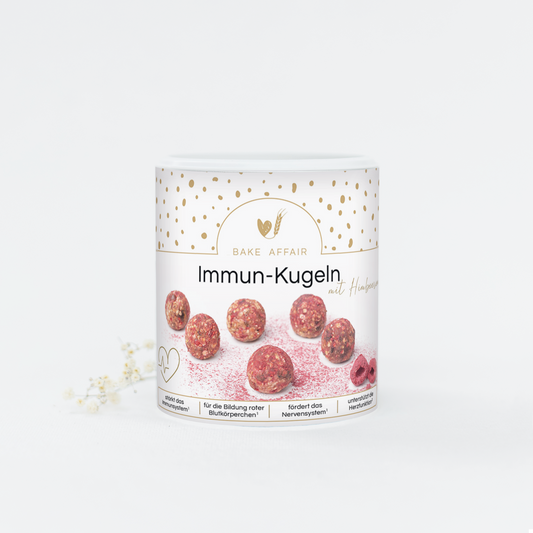 Vitamin-Mischung Immun-Kugeln mit Himbeeren