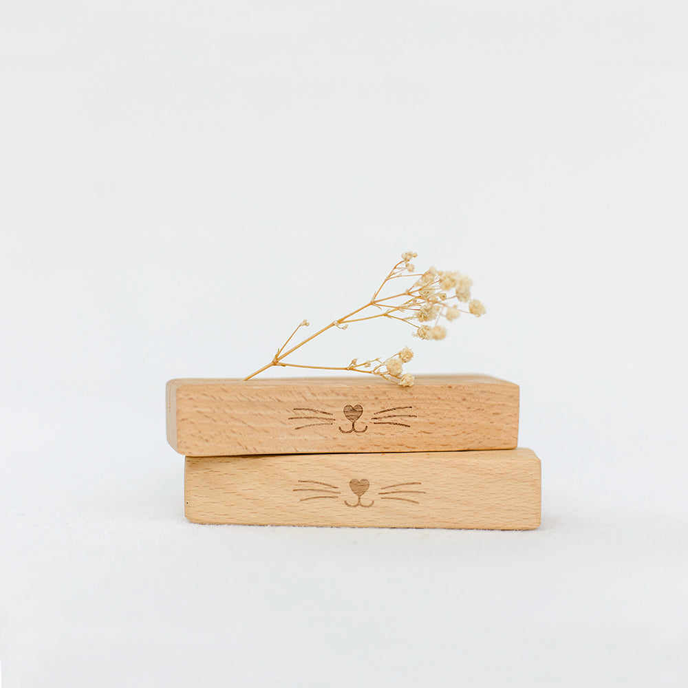 Card holder set “Easter Bunny Nose” in linen bag