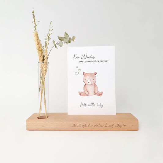 Card holder with vase "LOVE is the answer to everything ♡"