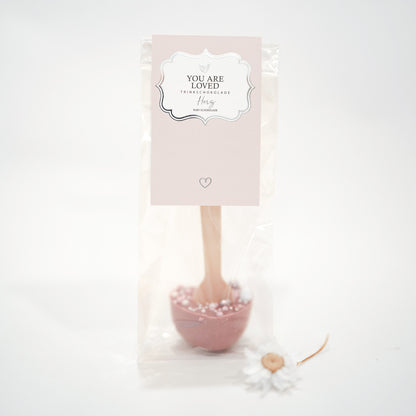 Dricker chokladjordgubbe "För dig"