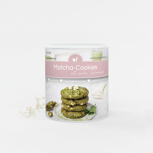 Backmischung Matcha-Cookies mit weißer Schokolade