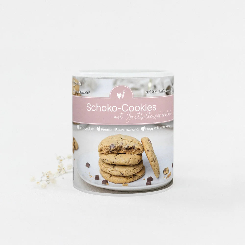 Baking mix chocolate cookies with dark chocolate 