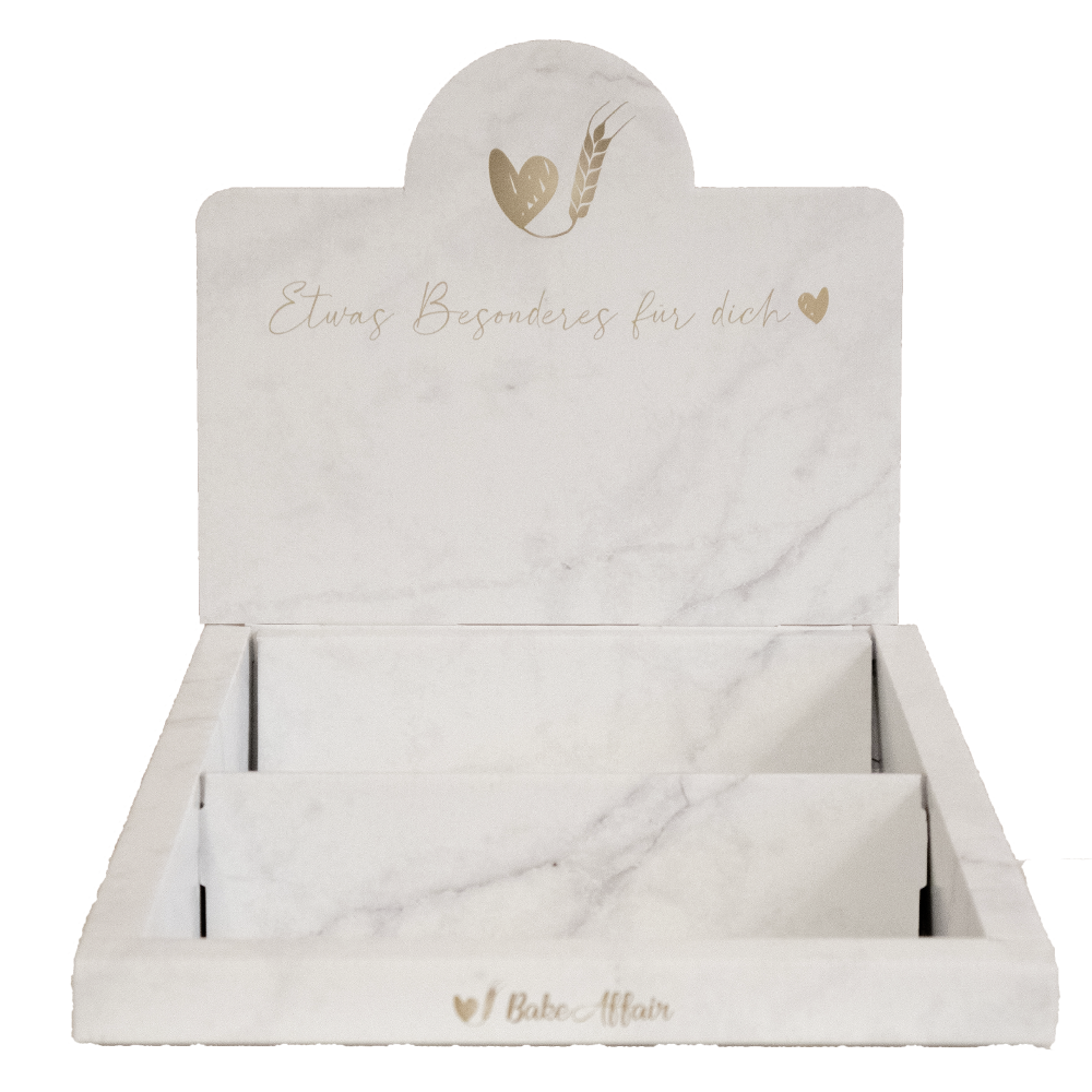 Small sales display - neutral, unfilled