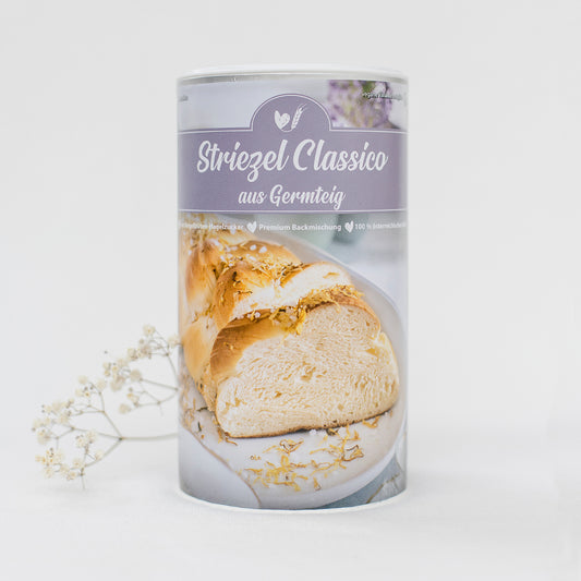 Baking mix Striezel Classico made from yeast dough 