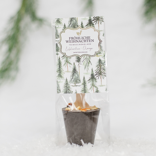 Trinkschokolade Lebkuchen Orange "Fröhliche Weihnachten"