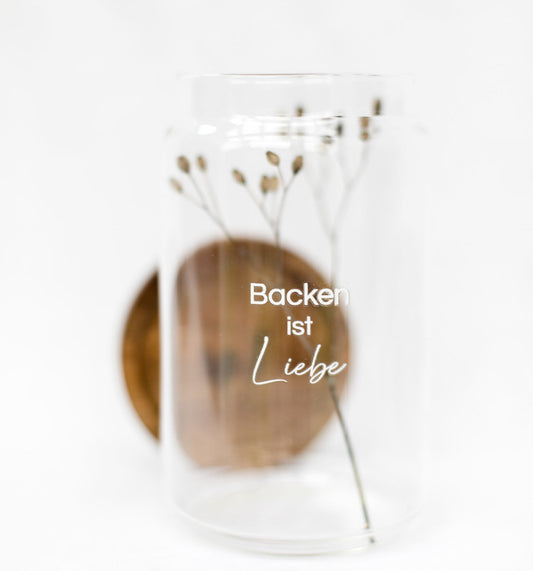 Vorratsglas "Backen ist Liebe" 700ml