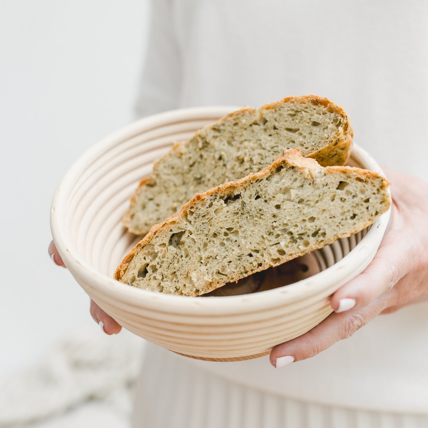 Organic baking mix Organic wild garlic bread made from potato dough 