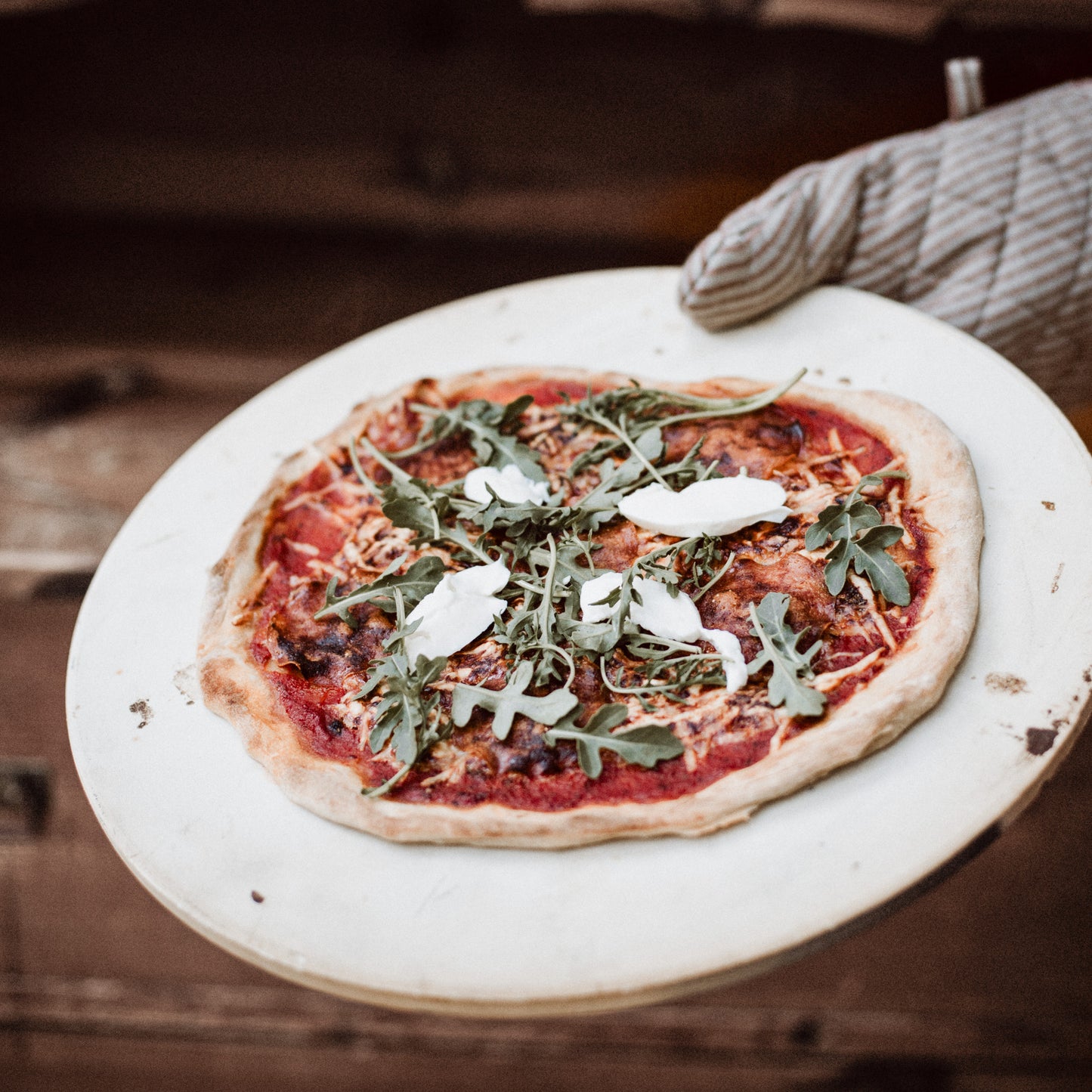 Baking mix pizza dough with Italian spices 