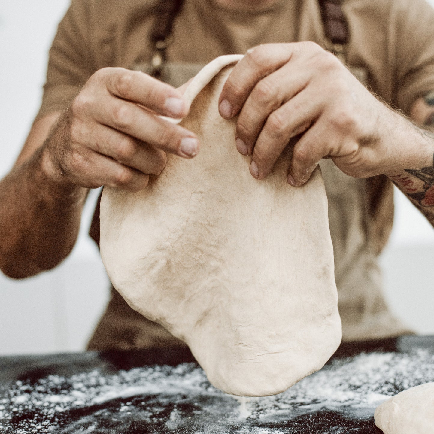 Baking mix pizza dough with Italian spices 