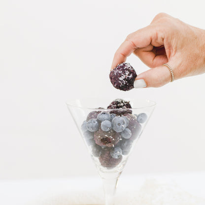 Vitamin mix beauty balls with blueberries