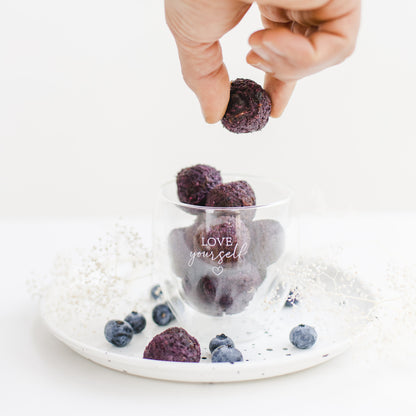 Vitamin mix beauty balls with blueberries