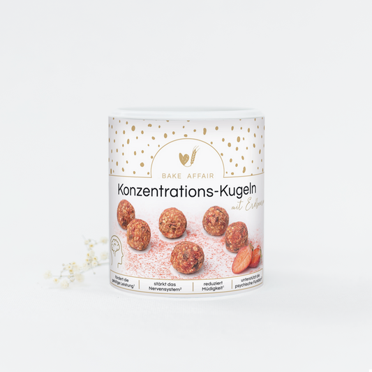 Vitamin-Mischung Konzentrations-Kugeln mit Erdbeeren