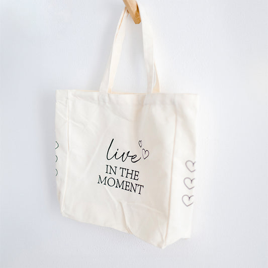 Cotton bag "Live in the moment"