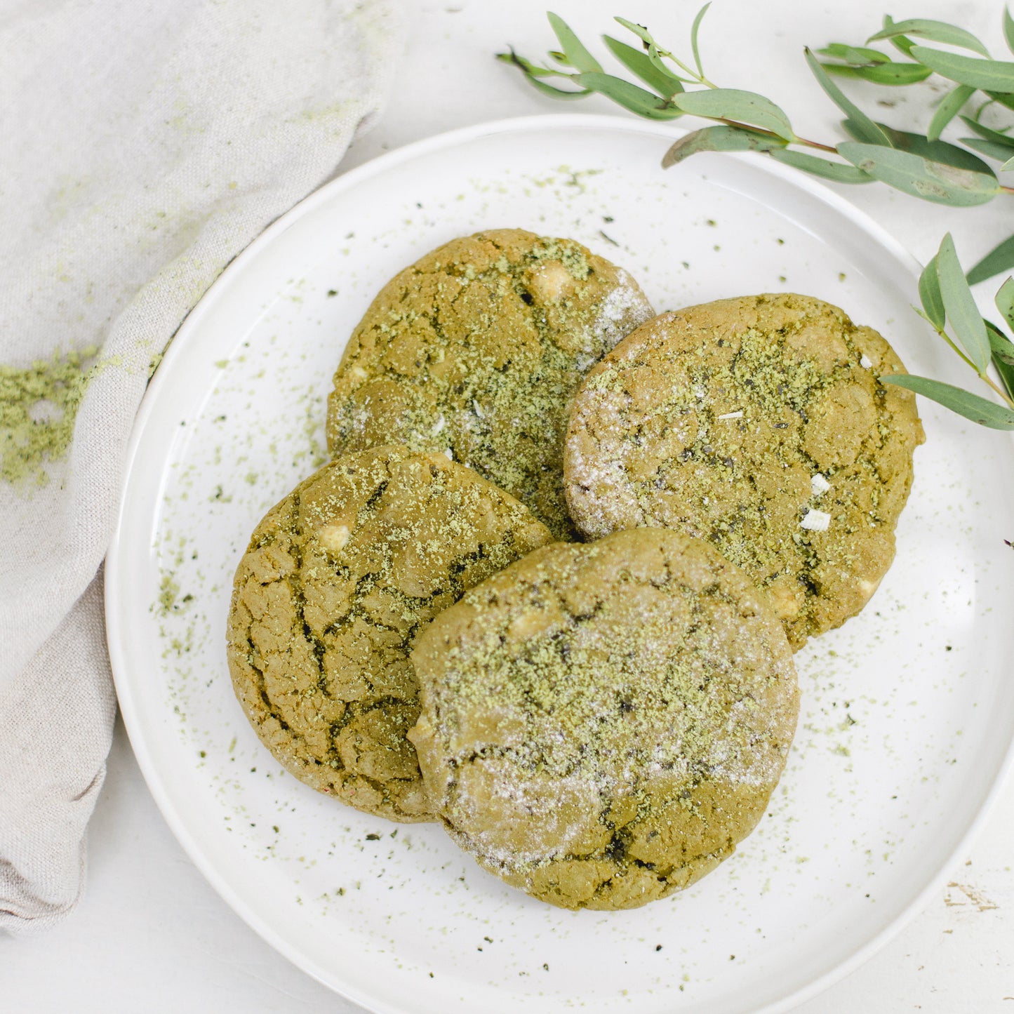 Baking mix Matcha cookies with white chocolate 