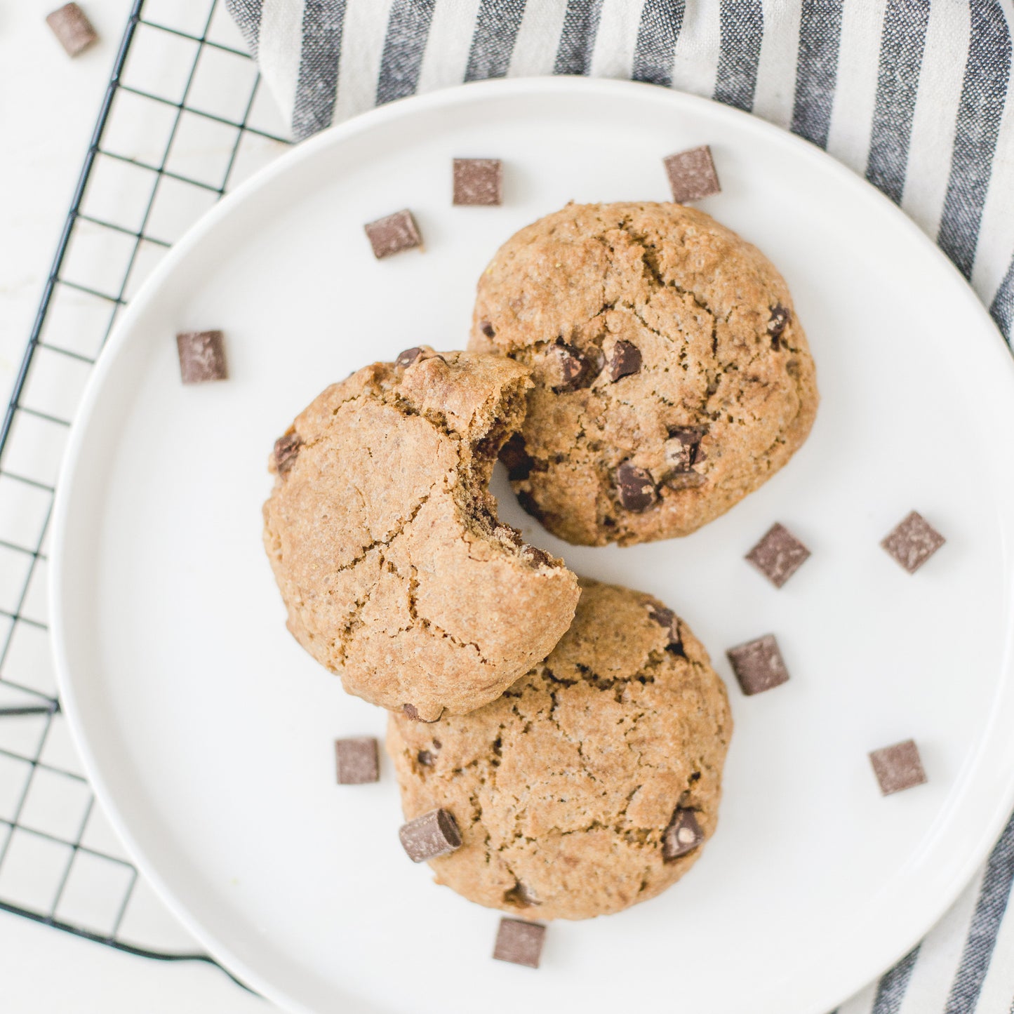 Baking mix chocolate cookies with dark chocolate 