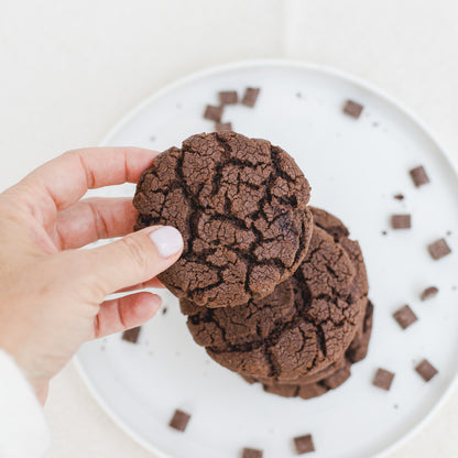 Baking mix dark chocolate cookies with semisweet chocolate 